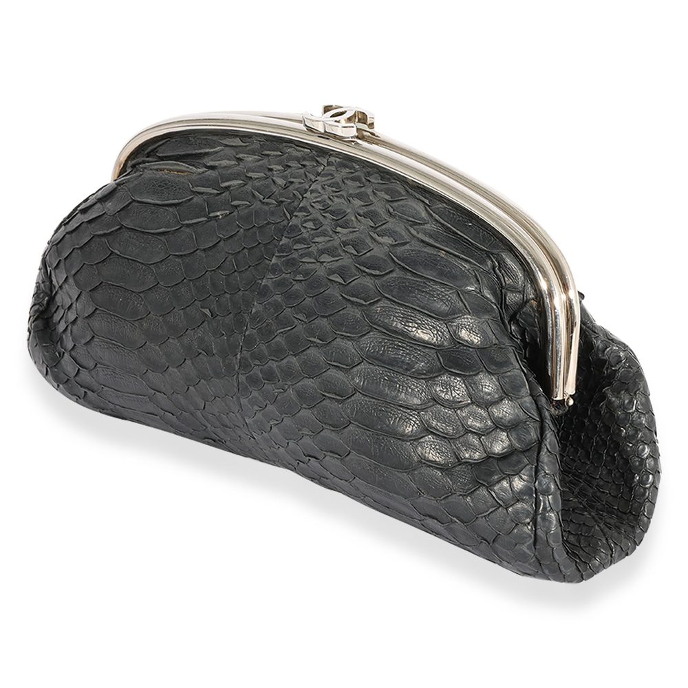 Chanel Black Python Timeless Clutch - image 2